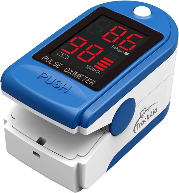 .com TrackAid Pulse Oximeter Portable Finger Oxygen Saturation and  Pulse Rate Monitor 19.99