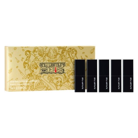 mini lip coffret in ONE PIECE-inspired gift box– matte lipstick kit – shu uemura