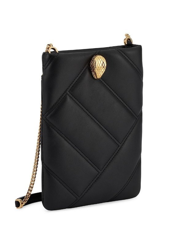 Serpenti Matelasse Leather Phone Pouch-On-Chain
