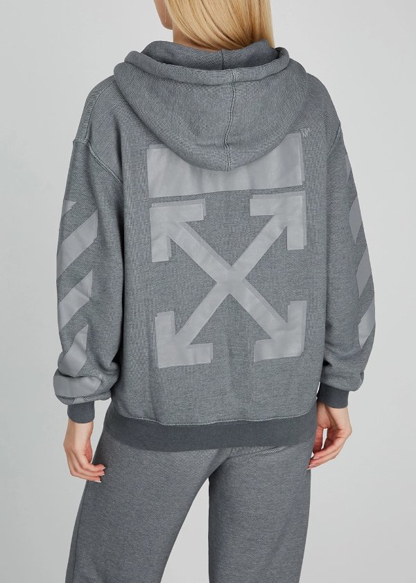 Arrows grey hooded cotton-blend sweatshirt