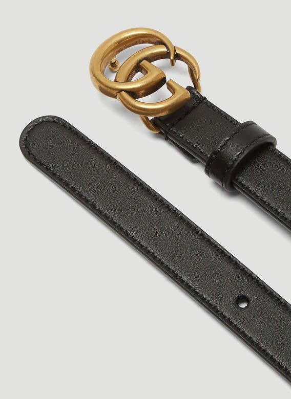 GG Marmont Leather Belt in Black