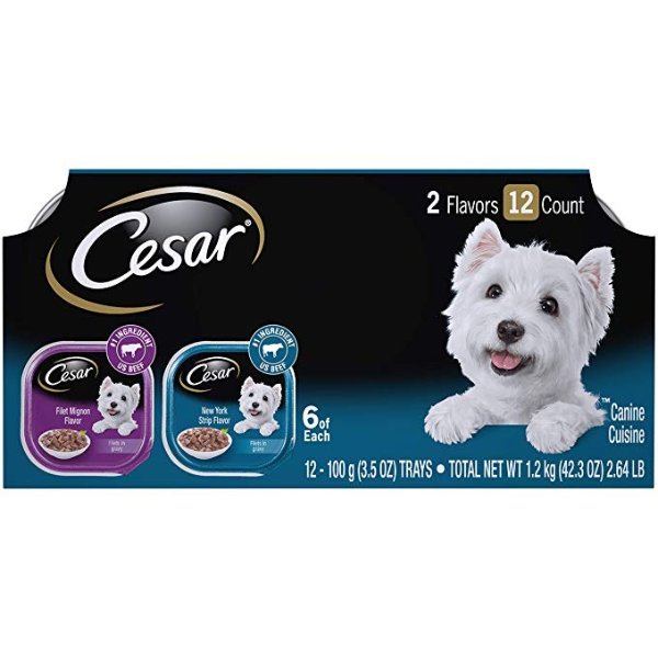 Cesar Gourmet Wet Dog Food Variety Packs - 12 Trays
