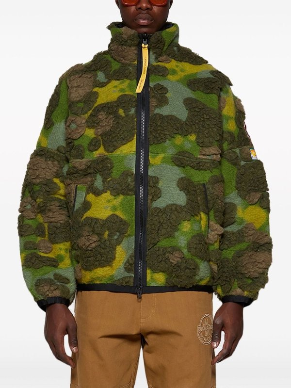 x KidSuper camouflage fleece jacket