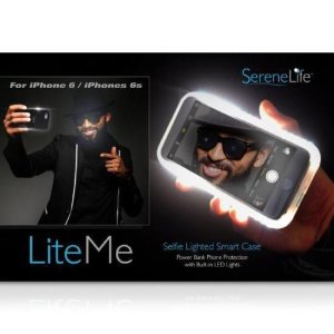 LiteMe LED Selfie Case Phone Cover W/ 1750mAh Battery For Apple iPhone 6 6S Plus