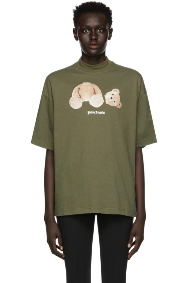 Khaki Bear Loose T-Shirt