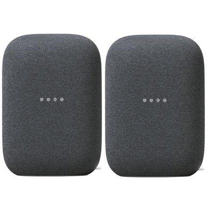 Nest Audio Smart Speaker, Charcoal, 2-Pack