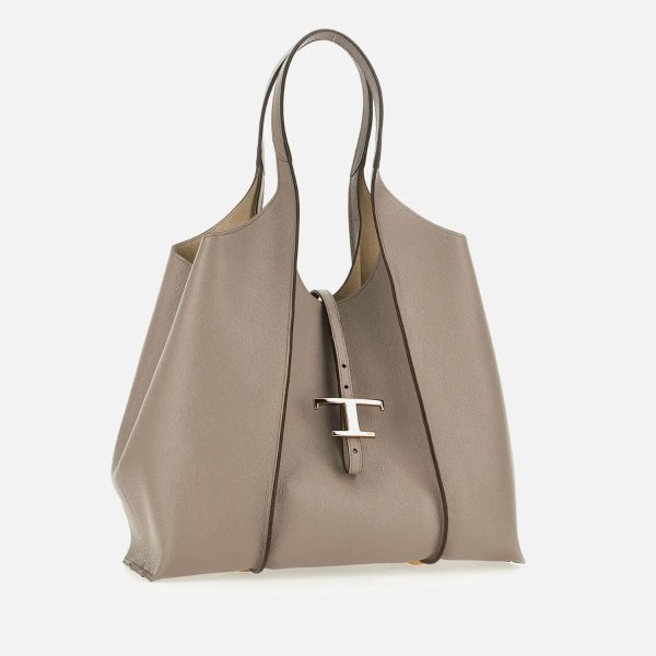 T Leather Tote Bag