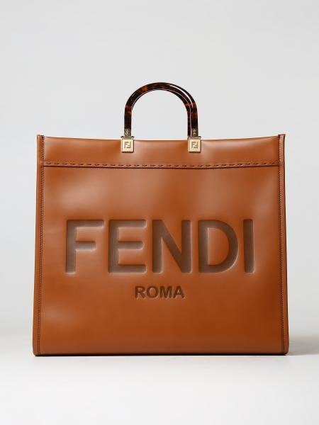 Sunshine leather bag with embossed logo lettering