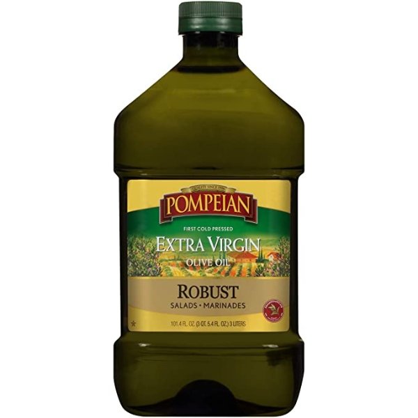 Robust Extra Virgin Olive Oil, First Cold Pressed, Full-Bodied Flavor, Perfect for Salad Dressings & Marinades, 101 FL. OZ.