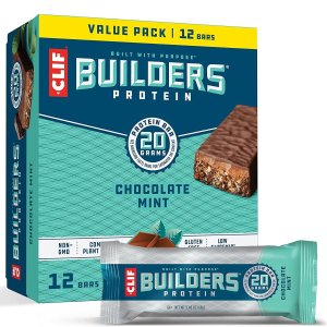 Clif Builder 薄荷巧克力口味蛋白零食棒 2.4oz 12条