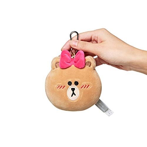 Plush Keychain Ring - Character Face Cute Soft Bag Charm Key Holder, 4 inch