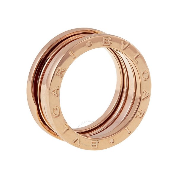 B.zero1 18kt Rose Gold 3-Band Ring Size 7 