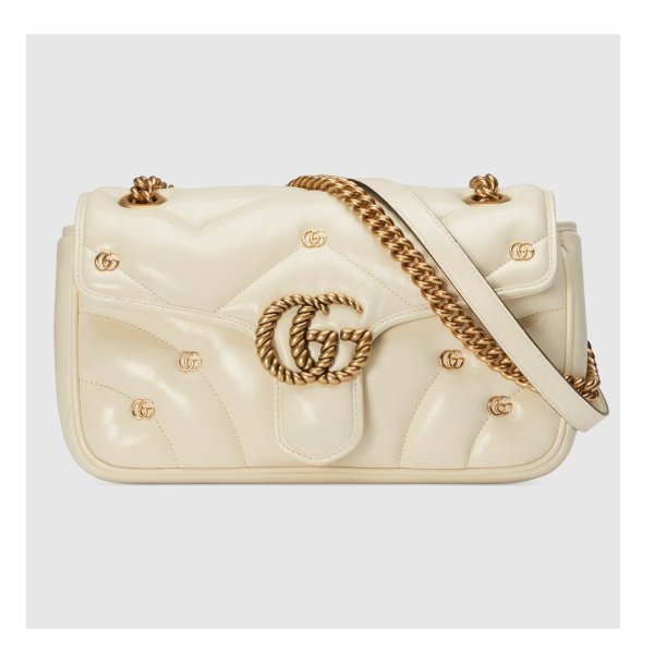 GG Marmont Logo Plaque Small Shoulder Bag – Cettire