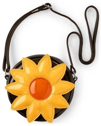 Girls Sunflower Faux Patent Leather Bag - Harvest | Gymboree
