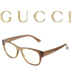 Gucci  Havana Brown Plastic Optical Glasses