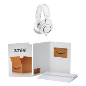 Audio-Technica ATH-M50xWH Professional Studio Monitor Headphones with $25 Amazon.com Gift Card