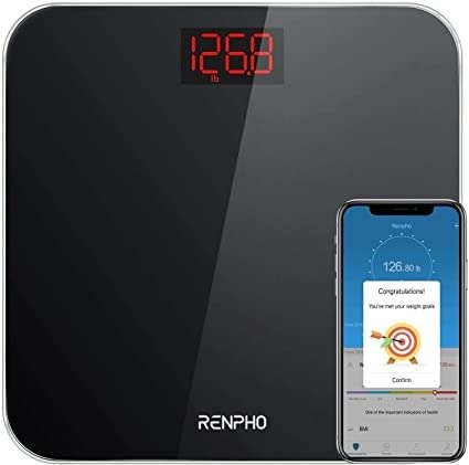 RENPHO Bathroom Scale for Body Weight, Digital BMI Weighing Scale, Smart App sync via Bluetooth