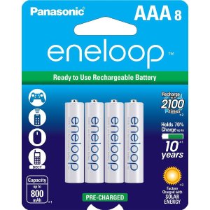 Panasonic eneloop BK-4MCCA8BA 8-pack AAA Rechargeable Batteries