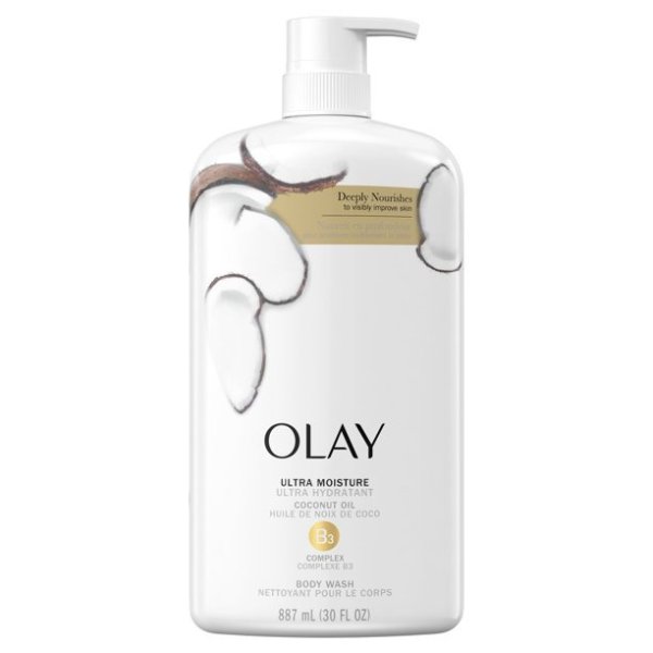 Olay Ultra Moisture Body Wash with Coconut Oil, 30 fl oz