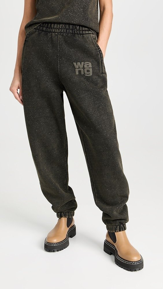 Glitter Essential Terry Sweatpants with Puff Logo