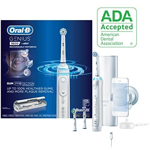 Oral-b 9600 Electric Toothbrush, 3 Brush Heads, Powered By Braun, White