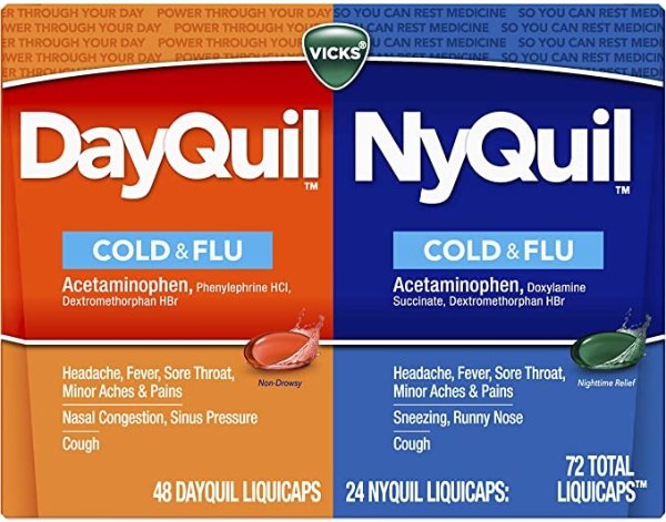 DayQuil NyQuil 日夜感冒药 72 粒