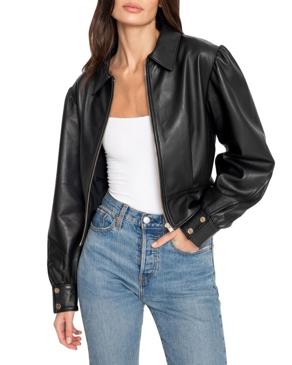 Karry Oversized Leather Jacket