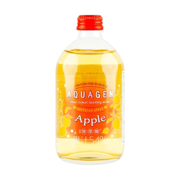 AQUAGEN Deep Ocean Aerated Beverage Austrian Apple Bomb Flavor Juice Content 54% 11.16 oz