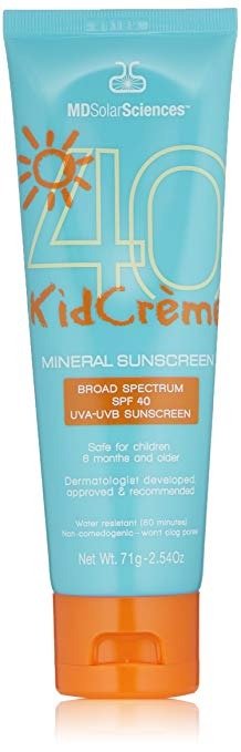 MDSolarSciences Mineral Sunscreen SPF 40 Kid Cream, 2.54 oz.