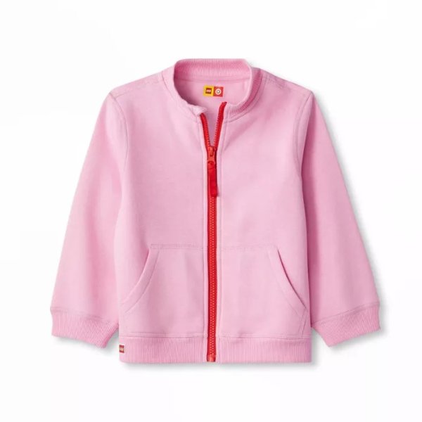 Toddler Adaptive Track Zip-Up Sweatshirt -LEGO® Collection x Target Pink