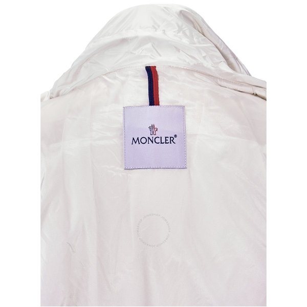 Ladies White Lightweight Long Hooded Parka