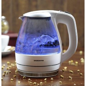 Ovente KG83W Glass Electric Kettle, 1.5 L