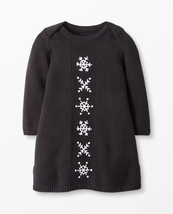 Embroidered Sweaterknit Dress