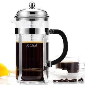 X-Chef Heat Resistant Glass Coffee Press Tea Maker Pot
