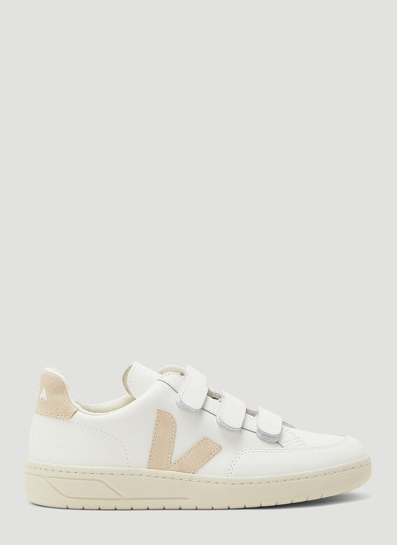 V-Lock Leather Sneakers in White