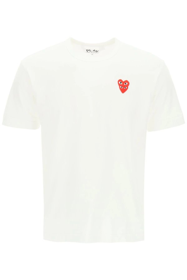 play t-shirt with heart logo patch