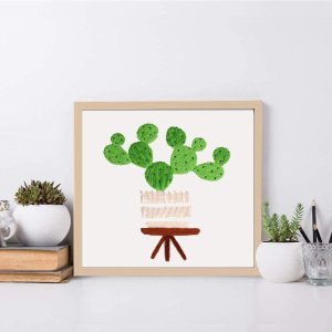 ORANDESIGNE Cactus Embroidery Kit for Beginners