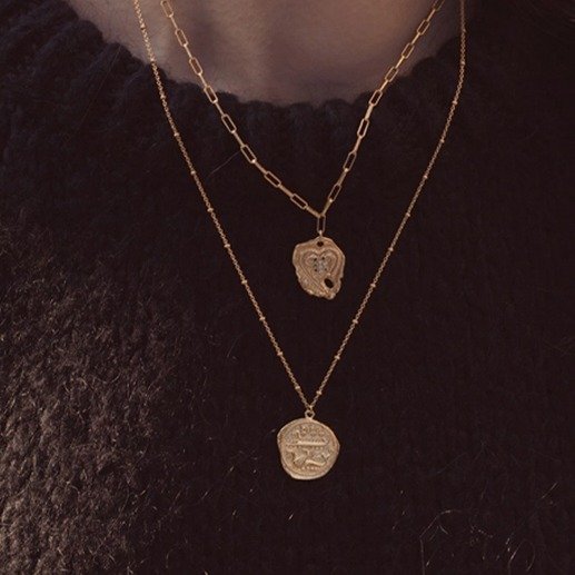 Vintage Heart Coin Necklace II