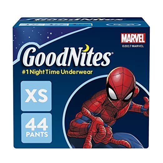 Bedtime Bedwetting Underwear for Boys, XS, 44 Ct. (Packaging May Vary)