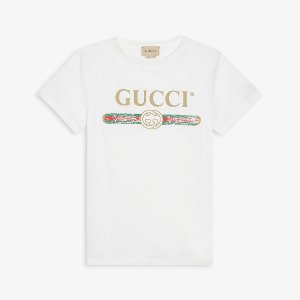 GucciVintage brand-print cotton T-shirt 4-10 years