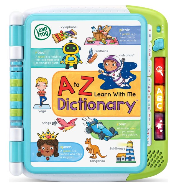 A to Z Learn With Me Dictionary, Preschool Interactive Book, Teaches Letters