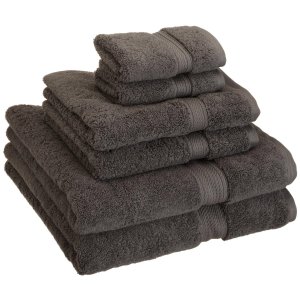 Superior 900 Gram Egyptian Cotton 6-Piece Towel Set, Charcoal