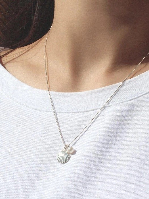 Silver_SS Pearl Pendant Necklace