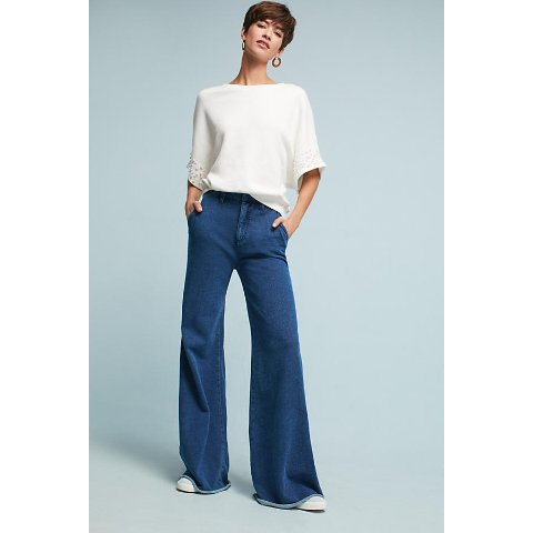 AnthropologieDenim Effect Knit Trousers