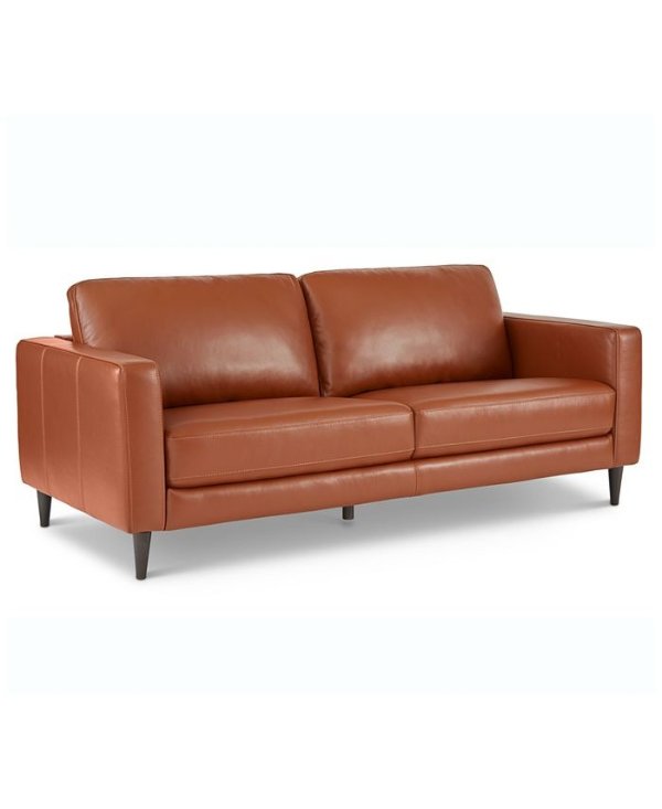 Jennis 78" Leather Sofa, Created for Macy's