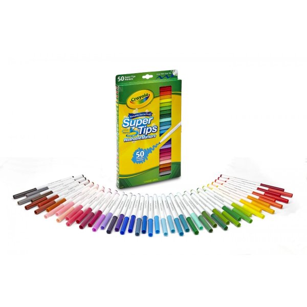 Super Tips Washable Markers, 50 Count