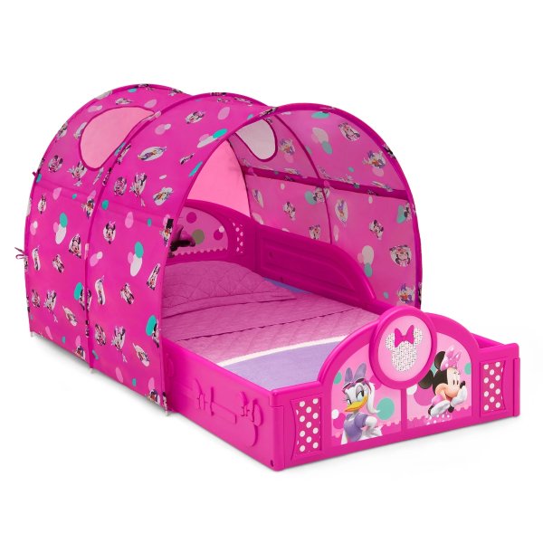 Minnie Mouse Plastic Sleep and Play Toddler Bed with Canopy by Delta Children