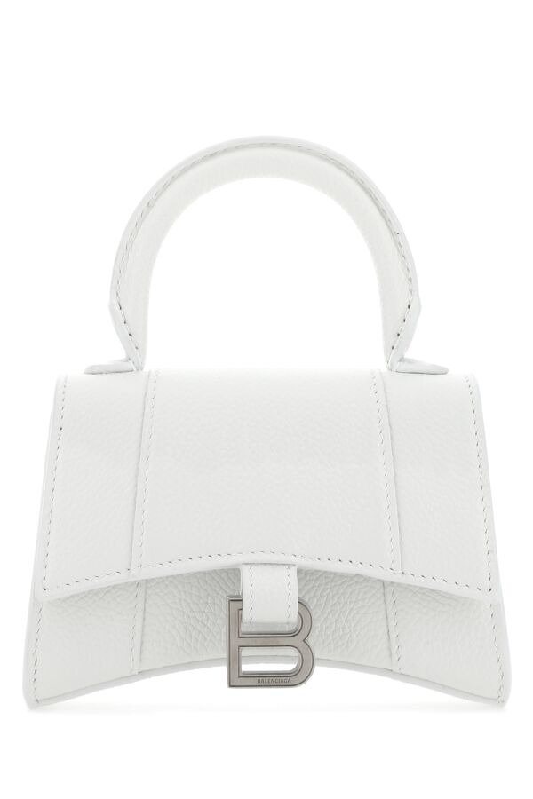 White leather mini Hourglass handbag