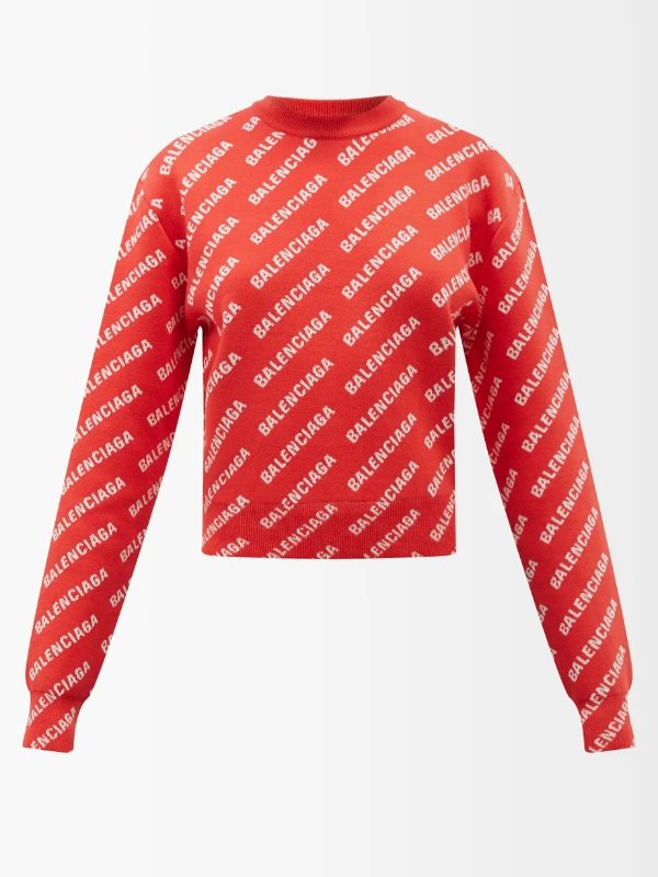 Logo-jacquard sweater | Balenciaga