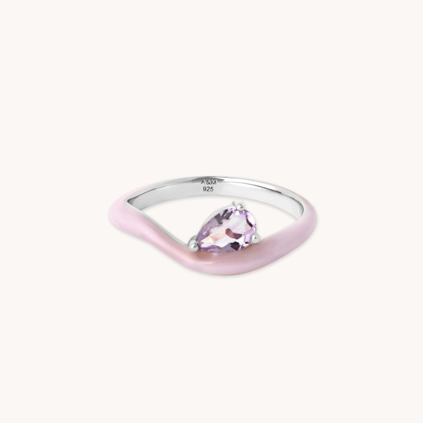 粉色水晶戒指